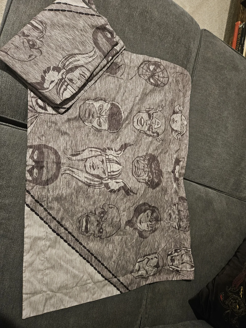 Disney Gray Marvel Character Pillowcase Set